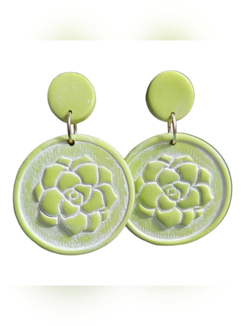 Boho Succulent Earrings, Summer Botanical Earrings, Handcrafted